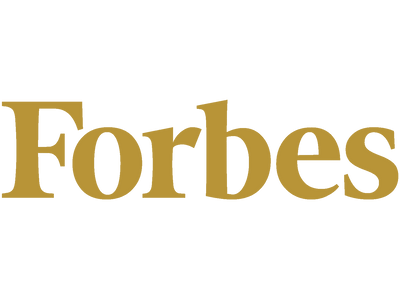 Gold Forbes logo on transparent background, indicating Miracle of the Sea’s mention or recognition by a major financial and media outlet.