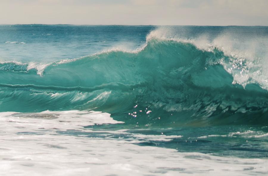 A breaking wave.
